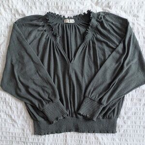 Gentle Fawn Gray Textured Top